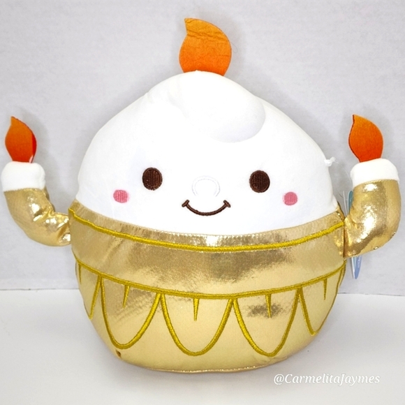 LUMIERE🕯11" White & Gold Candelabra Disney Beauty & the Beast Squishmallow NWT - Picture 1 of 9